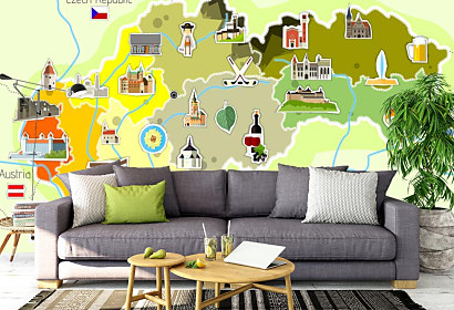 Fototapeta Mapa Slovenska 1456